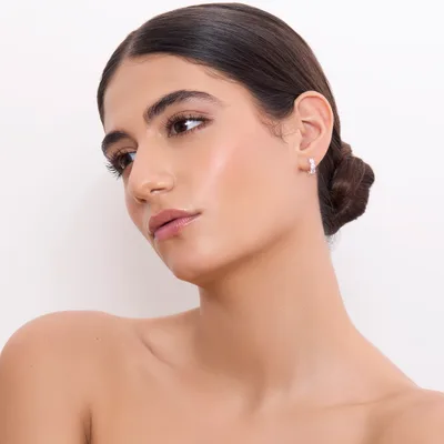 Náušnice TRIO cubic zirconia bílé 1ks