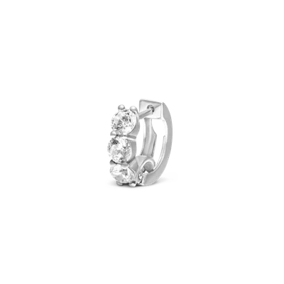 Náušnice TRIO cubic zirconia bílé 1ks