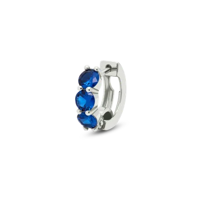 Náušnice TRIO cubic zirconia modrá 1ks