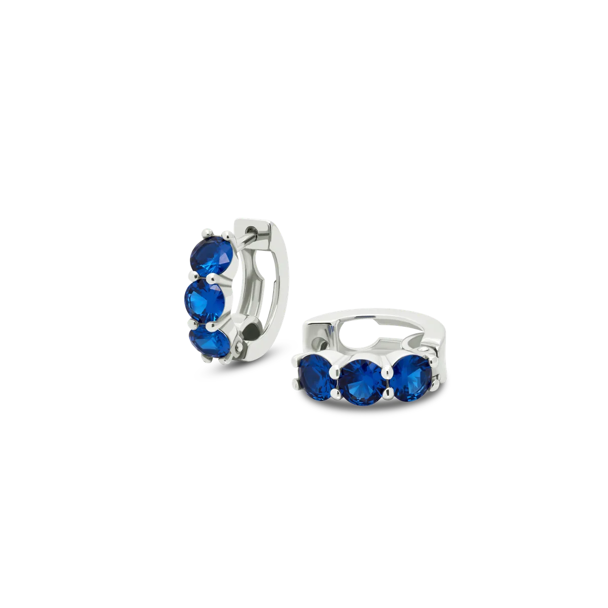 Náušnice TRIO cubic zirconia modrá 1ks