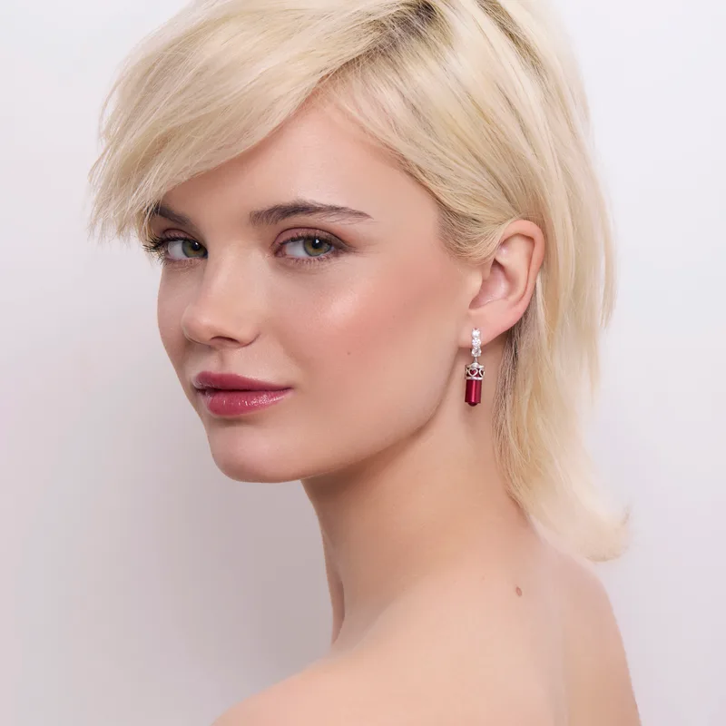 Naušnice Amore Rubino