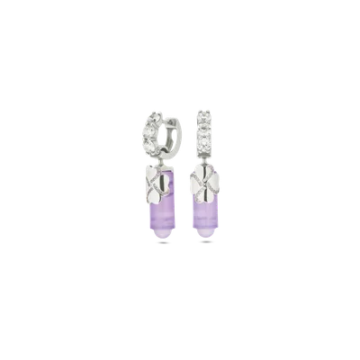 Naušnice Quadrifoglio Viola
