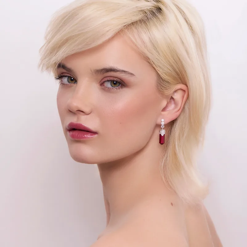 Naušnice Loto Rubino