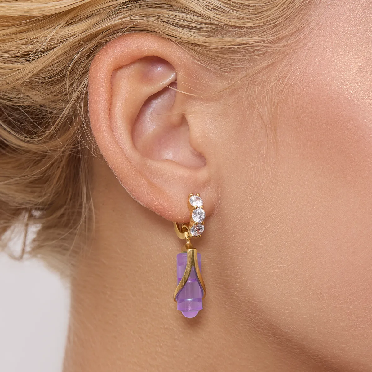 Náušnice Violetta Pozlacené 18k zlatem